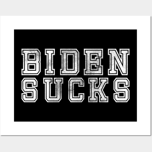 Joe Biden Sucks Not My President 2020 Pro America Pro Trump Retro Vintage Sports Jersey Font Wall Art by acatalepsys 